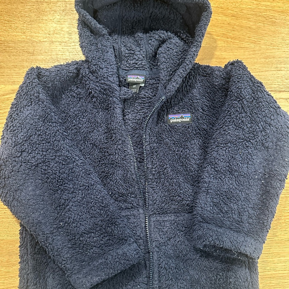 Kids Patagonia Deep Blue Sherpa Jacket